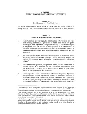 01 INITIAL PROVISIONS AND GENERAL DEFINITIONS