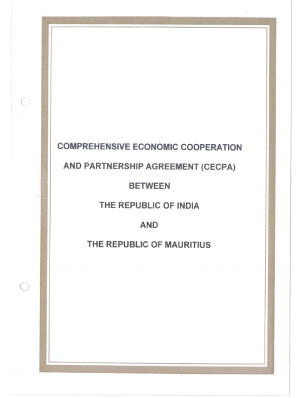 COMPREHENSIVE ECONOMIC COOPERATION AND PARTNERSHIP AGREEMENT (CECPA)